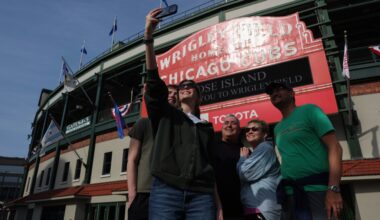 Opening day for Chicago Cubs at Wrigley Field