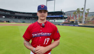Jumbo Shrimp pitcher Robby Snelling returns after national championship season