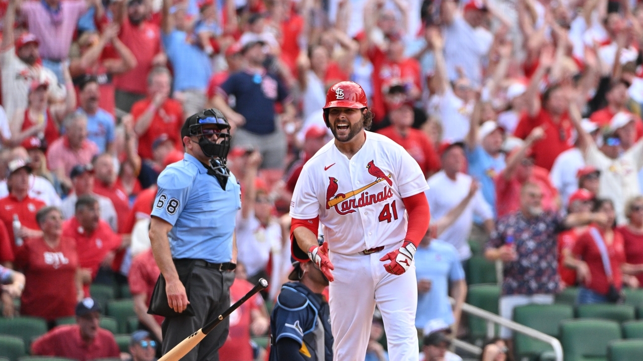 Alec Burleson's 2-run HR leads Cardinals' 9-7 rally over Rays