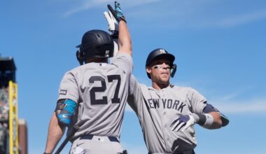 Yankees Aaron Judge, Giancarlo Stanton homer in shutout of Giants