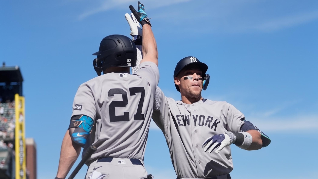 Yankees Aaron Judge, Giancarlo Stanton homer in shutout of Giants