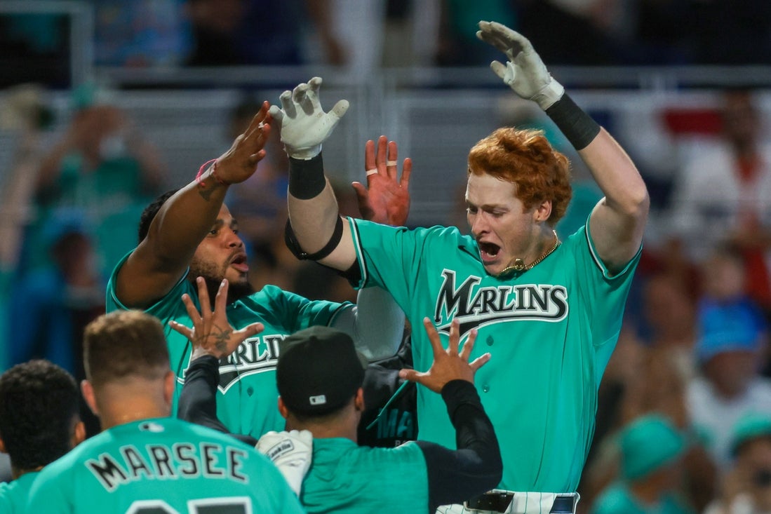 Owen Caissie's walk-off blast downs Rockies in Marlins' best start since '09