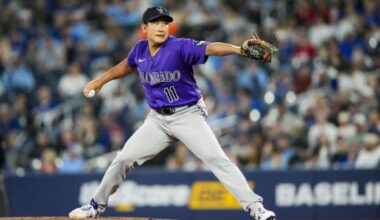 Rockies explode for 7-run inning, rout Jays for first victory