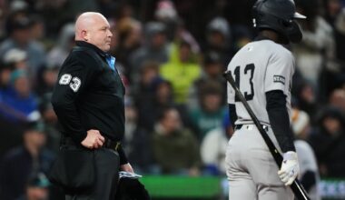 Yankees 5 for 5 on ABS challenges with umpire Mike Estabrook behind the plate