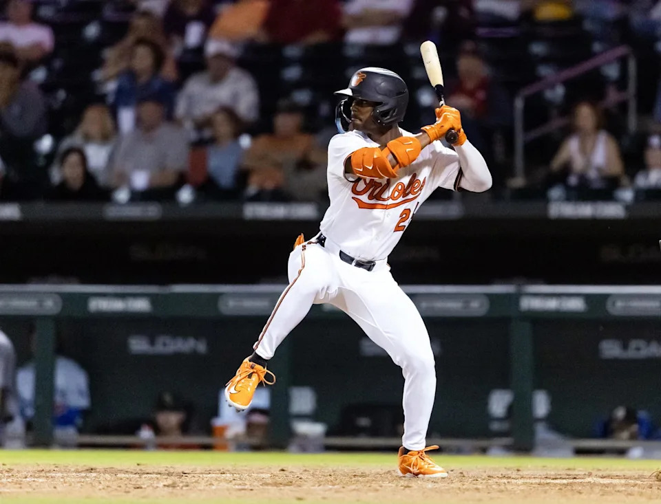 Baltimore Orioles outfielder Enrique Bradfield Jr. © Mark J. Rebilas-Imagn Images