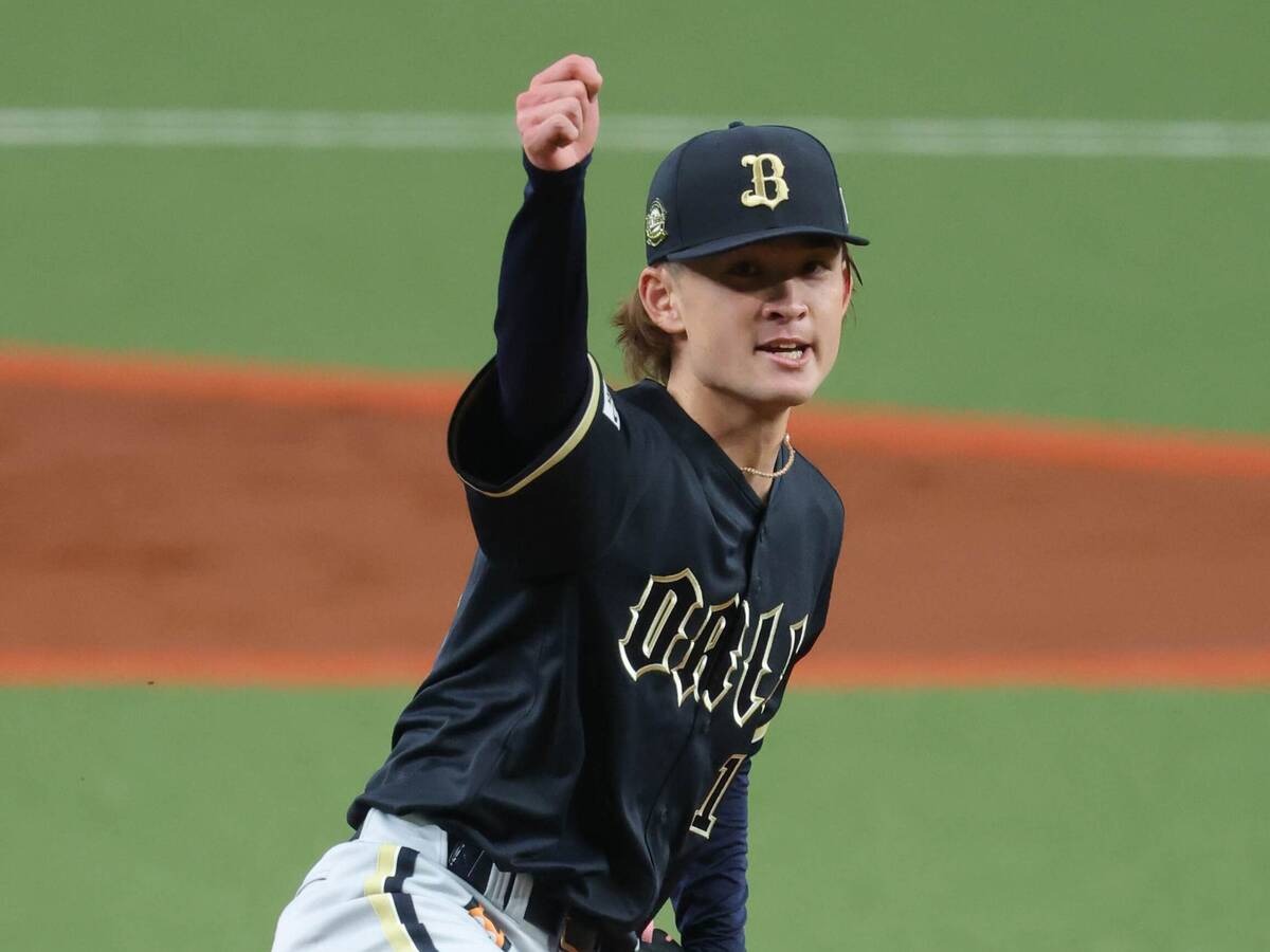 Orix Buffaloes starter Naruki Teranishi a powerful pitch
