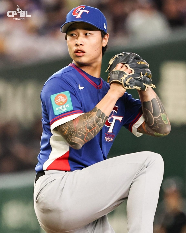 Lin Yu-min, who threw 30 pitches in the match against the Czech Republic on the 7th, is unable to play in the against South Korea / vs. Korea on the 8th. /Photo = CPBL official SNS