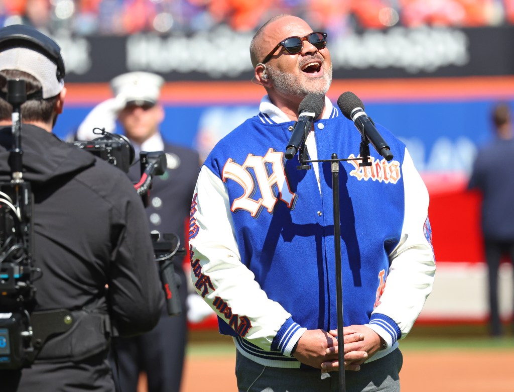 Singer performing at Opening Day.