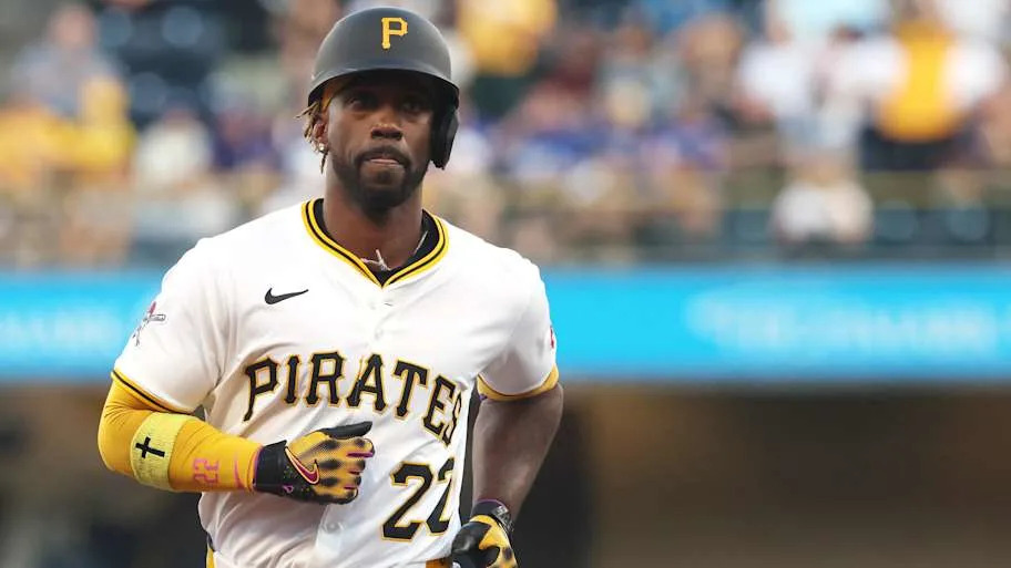 Pittsburgh Pirates designated hitter Andrew McCutchen runs around the bases. 