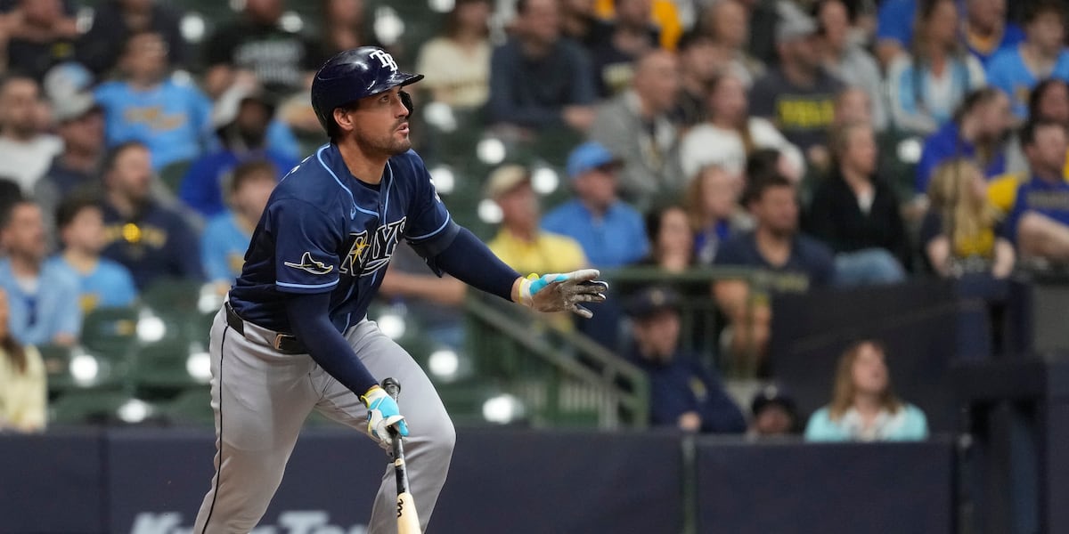 Fortes’ tiebreaking double in 9th gives Rays 3-2 win over Brewers