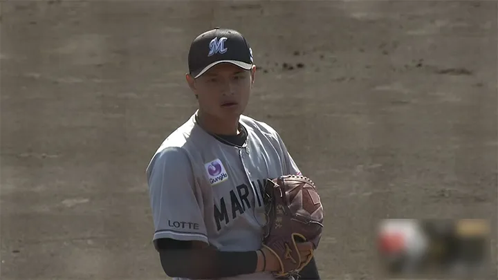 Chiba Lotte Marines pitcher Kaito Mori © Pacific League TV