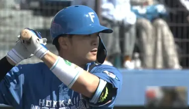 Hokkaido Nippon-Ham Fighters player Yuya Gunji © Pacific League TV