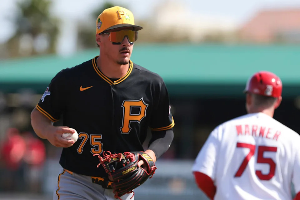 Pittsburgh Pirates shortstop Konnor Griffin (75)© Sam Navarro-Imagn Images