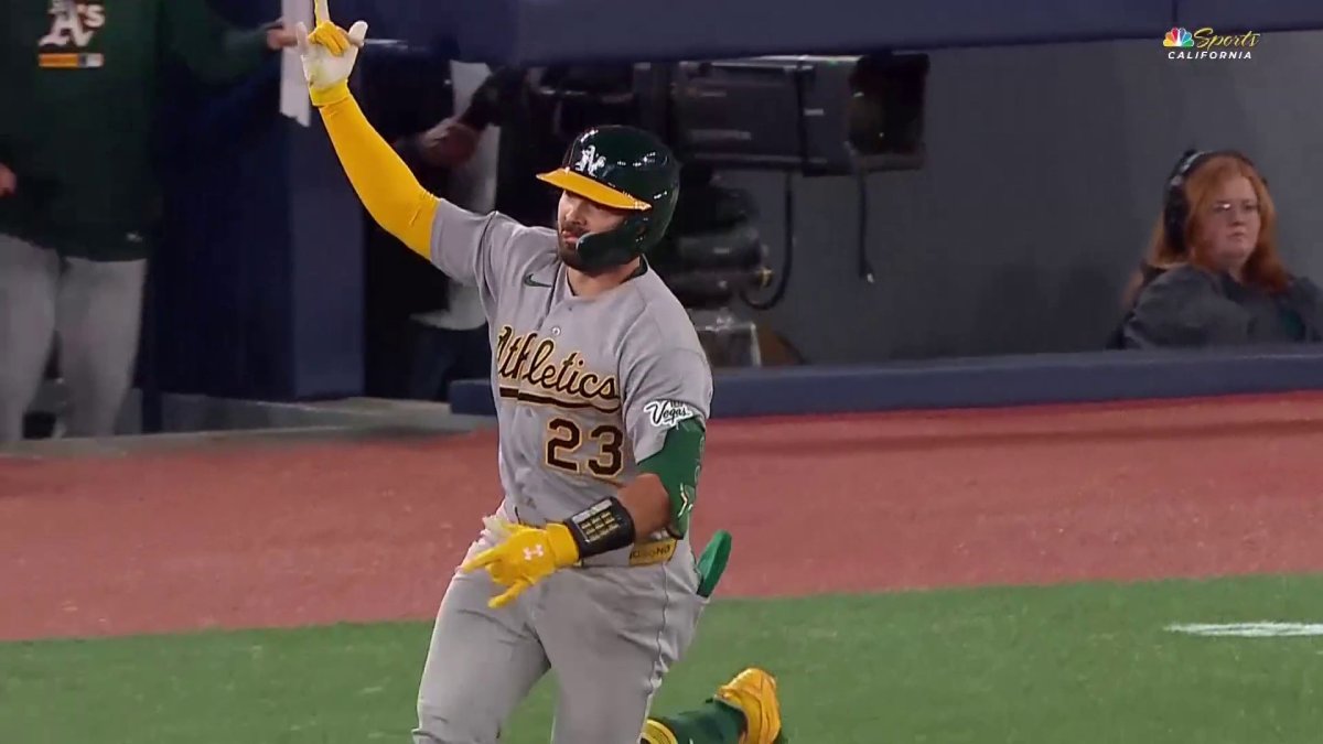 Shea Langeliers’ grand slam gives Athletics lead vs. Blue Jays – NBC Sports Bay Area & California
