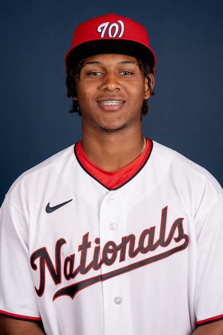 Nationals prospect Marconi German poses for a photo.