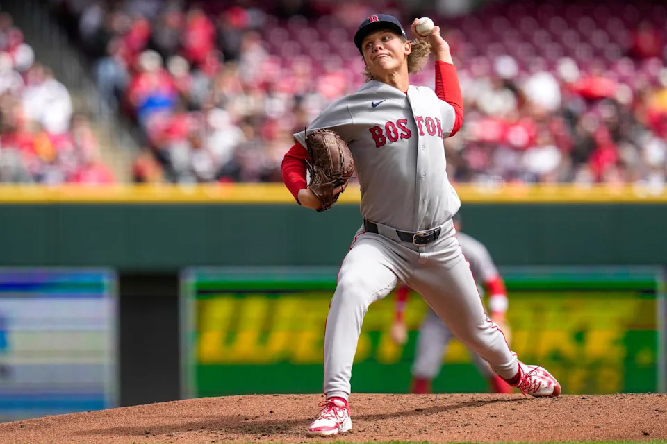 Boston Red Sox pitcher Connelly Early (71) throws a pitch in the second inning of the MLB Interleague game between the Cincinnati Reds and the Boston Red Sox at Great American Ball Park in downtown Cincinnati on Sunday, March 29, 2026. The game was scoreless after three innings. (Sam Greene/The Enquirer/USA TODAY NETWORK/Imagn Images)