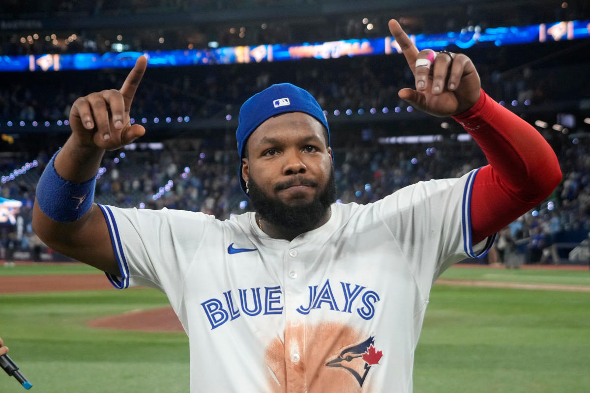 Blue Jays first baseman Vladimir Guerrero Jr. (27)John E&period; Sokolowski-Imagn Images