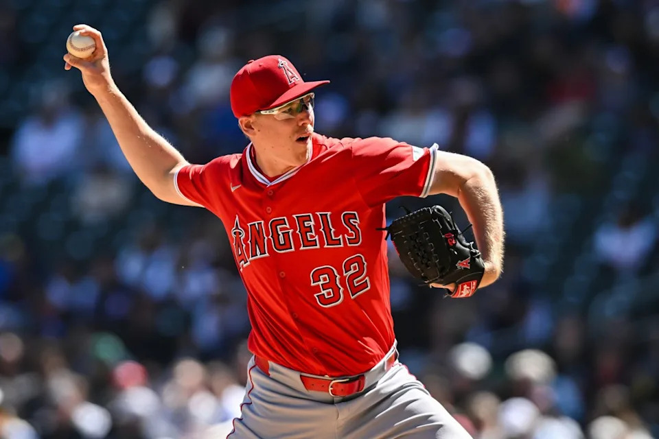Los Angeles Angels pitcher Ryan Johnson delivers a pitch against the Minnesota Twins at Target Field on April 26, 2025.Jeffrey Becker-Imagn Images