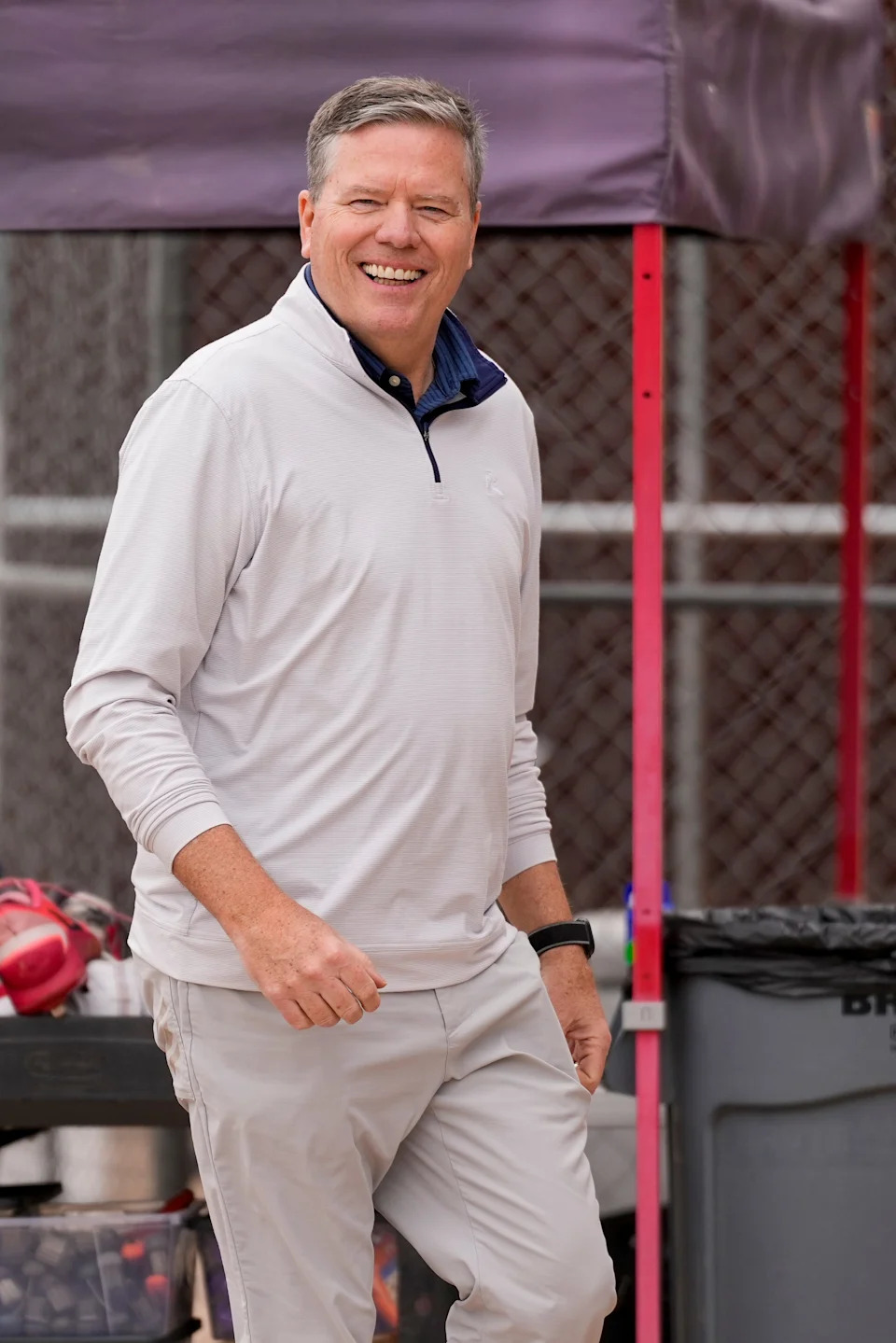 Reds TV reporter Jim Day