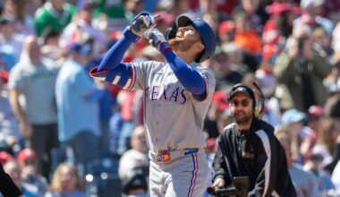 Gore wins 1st start, Nimmo and McCutchen hit 1st homers for Rangers in blowout of Phillies | National Sports