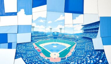 A cubist-style painting featuring fragmented geometric shapes and planes in shades of blue, representing the complex considerations around a professional sports team
