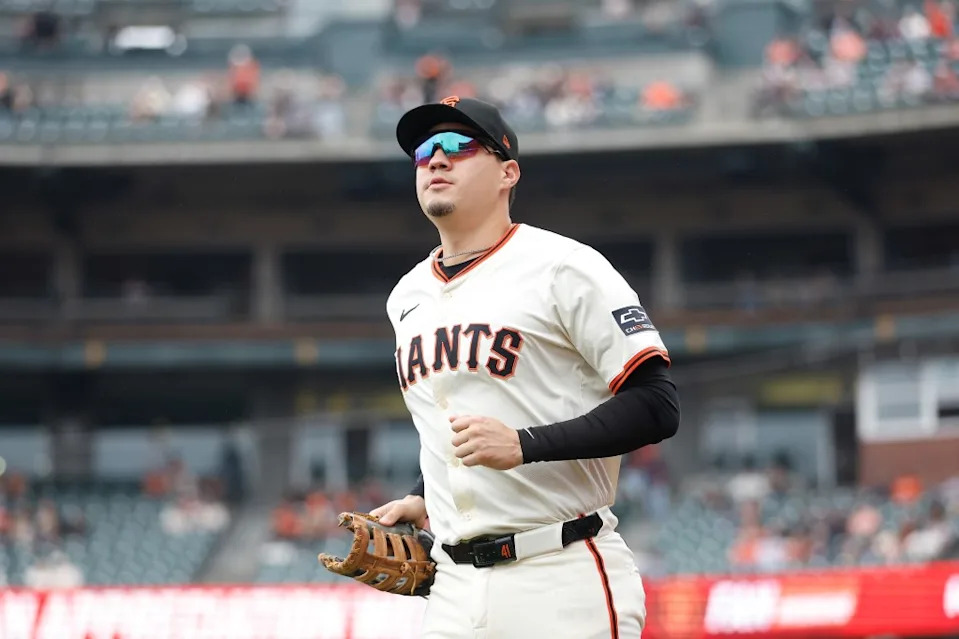 Wilmer Flores of the San Francisco Giants warms up before the game against Colorado Rockies at Oracle Park on September 28, 2025 in San Francisco, California. Getty Images
