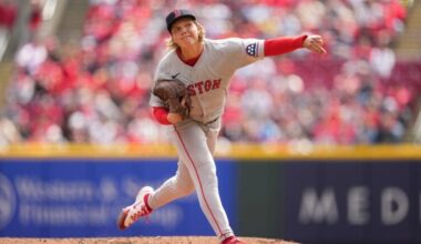 CINCINNATI, OHIO - MARCH 29: Pitcher Connelly Early #71 of the Boston Red Sox throws during the first inning of a baseball game against the Cincinnati Reds at Great American Ball Park on March 29, 2026 in Cincinnati, Ohio.