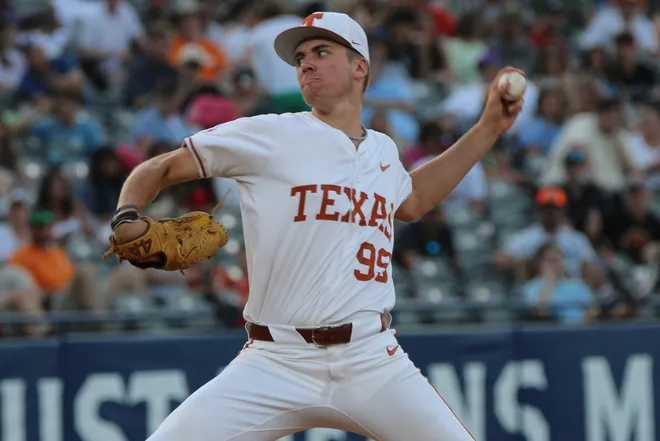 Tennessee Volunteers versus Texas Longhorns baseball in the SEC Tournament in Hoover, Alabama on May 22, 2025.