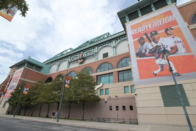 General view of the stadium before the game between the Houston Astros and the Minnesota Twins during game one of the ALDS for the 2023 MLB playoffs.
