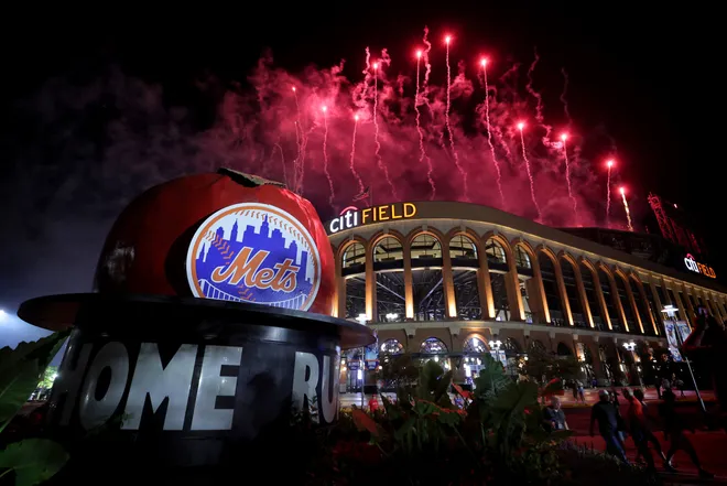 General view of fireworks after a game between the New York Mets and the Cincinnati Reds at Citi Field.