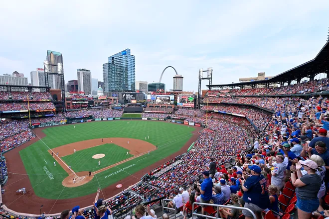 A general view of Busch Stadium.