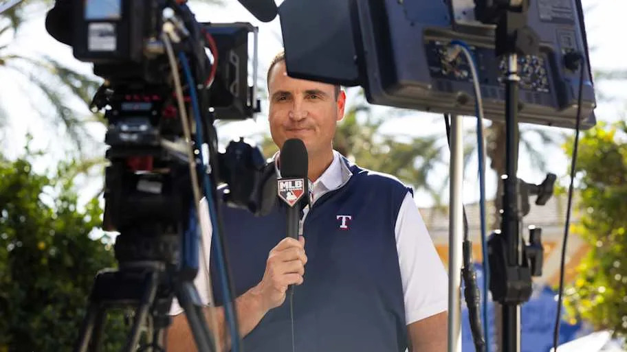 Texas Rangers general manager Chris Young speaks to the media during the MLB General Manager's Meetings.