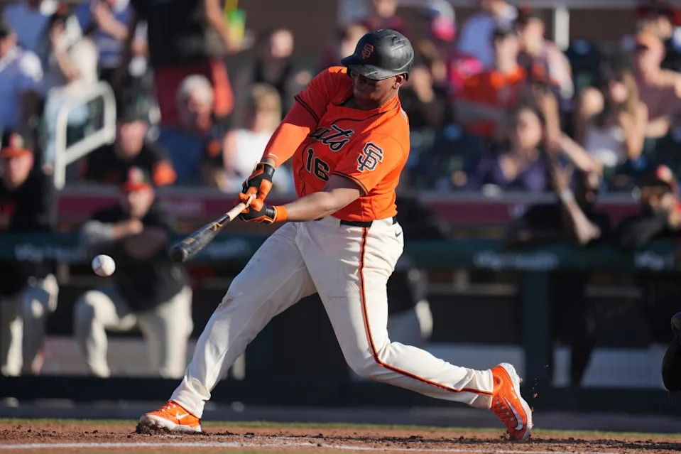 San Francisco Giants’ Rafael Devers strikes out against the Cincinnati Reds during the third inning of a spring training baseball game, Friday, March 13, 2026, in Scottsdale, Ariz. AP