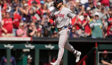 Wilyer Abreu rounds the bases after hitting a two-run homer in the fourth inning against Reds on Sunday.