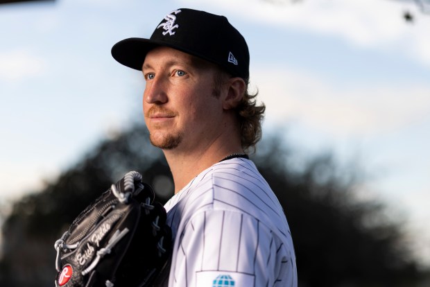 Chicago White Sox starting pitcher Erick Fedde participates in media day at Camelback Ranch in Glendale, Ariz., on Tuesday, Feb. 17, 2026. (Eileen T. Meslar/Chicago Tribune)