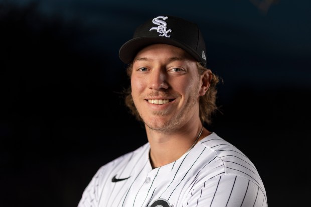Chicago White Sox pitcher Hagen Smith participates in media day during spring training at Camelback Ranch in Glendale, Ariz., on Tuesday, Feb. 17, 2026. (Eileen T. Meslar/Chicago Tribune)