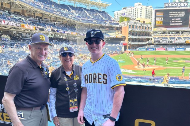 Usher Carolyn Jones has been helping fans at Petco Park since the ballpark opened in 2004. (Kirk Kenney / San Diego Union-Tribune)