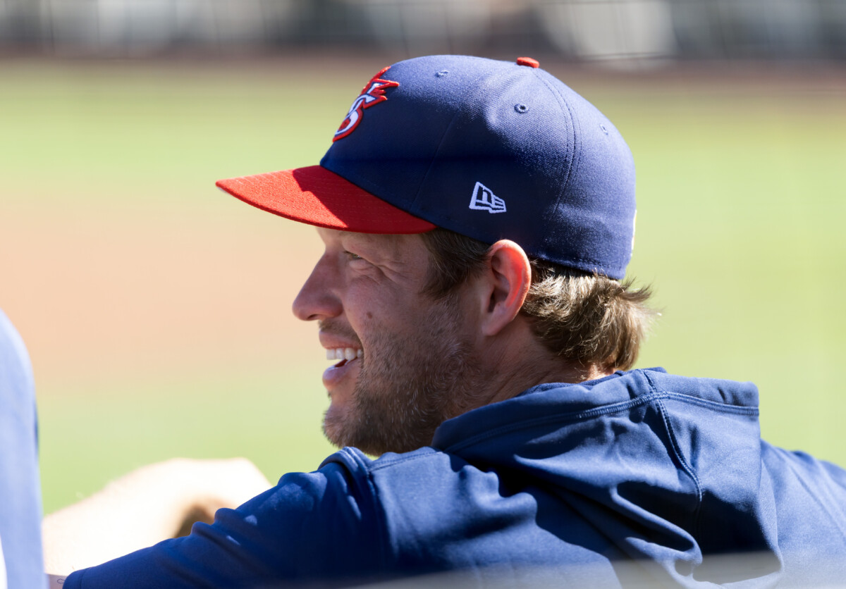 Team USA pitcher Clayton Kershaw against the San Francisco Giants during a spring training game at Scottsdale Stadium.