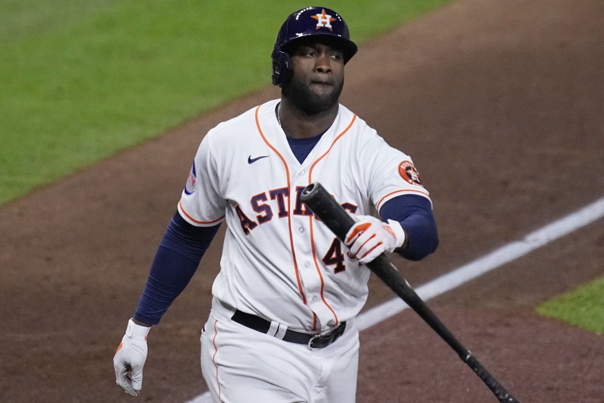 Watch: Daikan Park roof denies Astros' Yordan Alvarez of likely home run