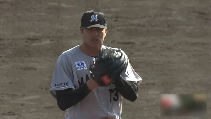 Chiba Lotte Marines pitcher Long © Pacific League TV
