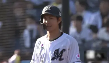 Chiba Lotte Marines player Kyota Fujiwara © Pacific League TV