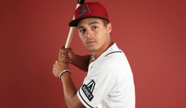 Druw Jones #93 of the Arizona Diamondbacks...