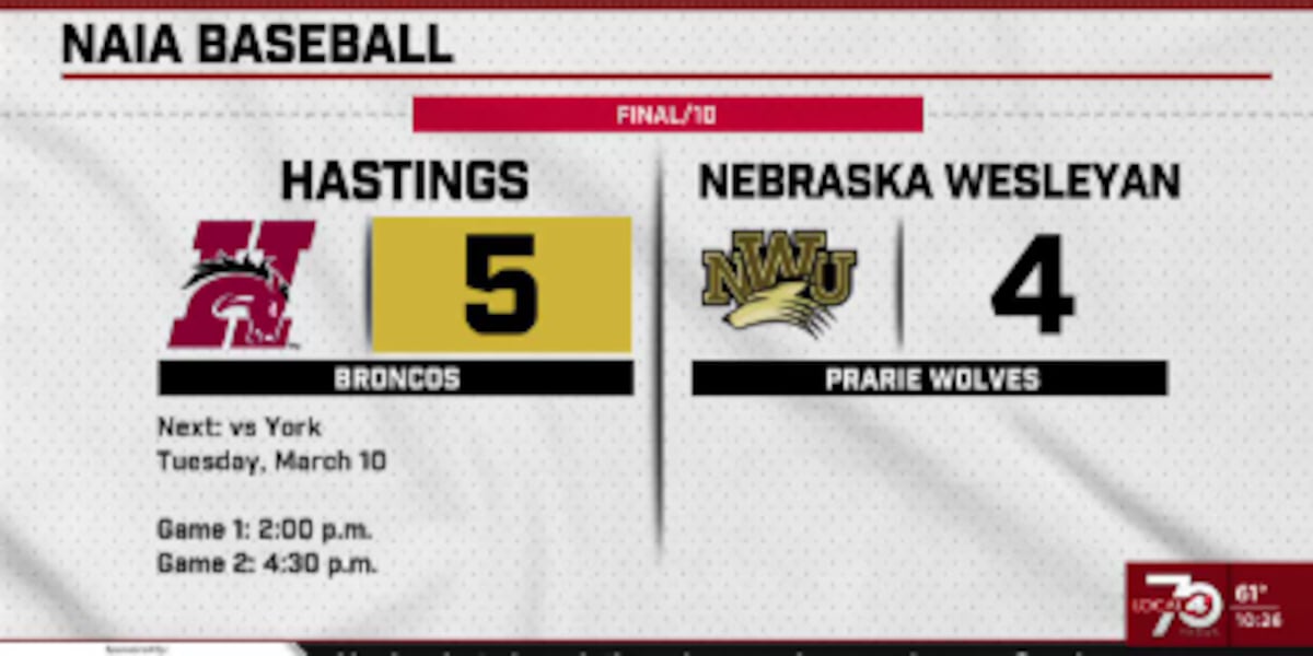 Baseball Wins on 10th-Inning Home Run Over Nebraska Wesleyan