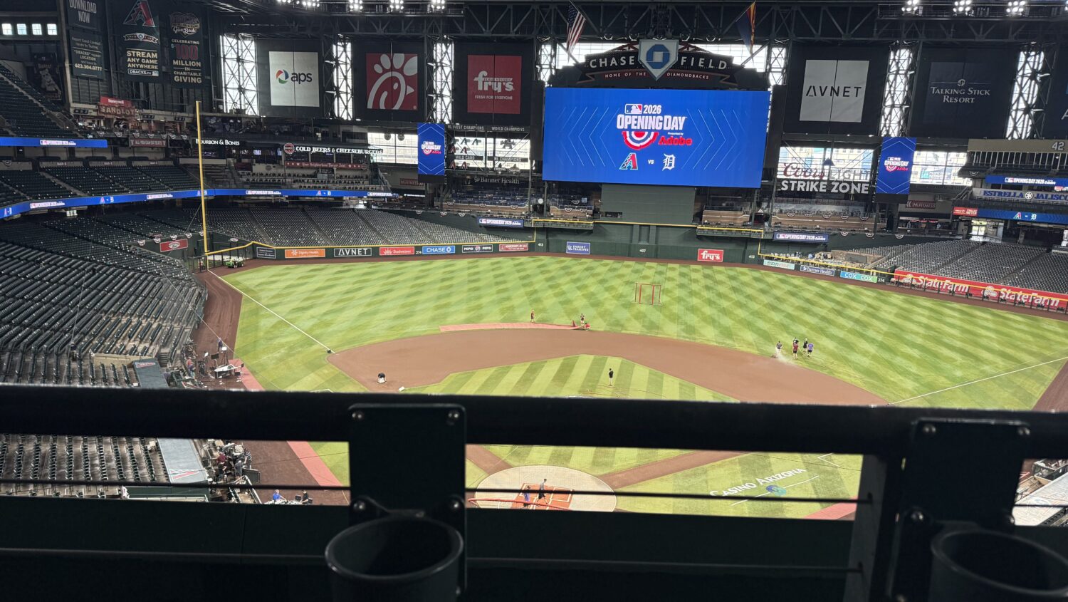 Chase Field view obstructed...