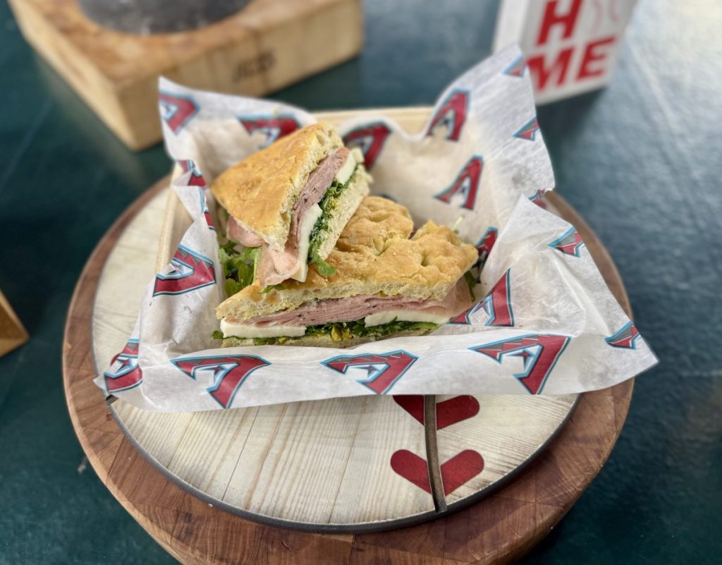 A mortadella sandwich from Chase Field