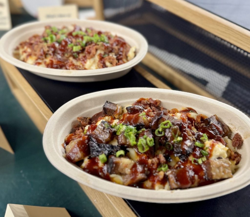 Two bowls of loaded mac and cheese at Chase Field.