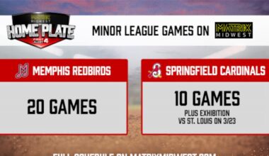 Matrix Midwest to air Memphis Redbirds and Springfield Cardinals games