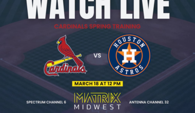 Watch the Cardinals play the Houston Astros live on Matrix Midwest!