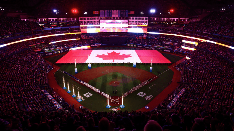 Toronto Blue Jays Rogers Centre renovations analyzed using Statcast and FanGraphs data showing impact on performance