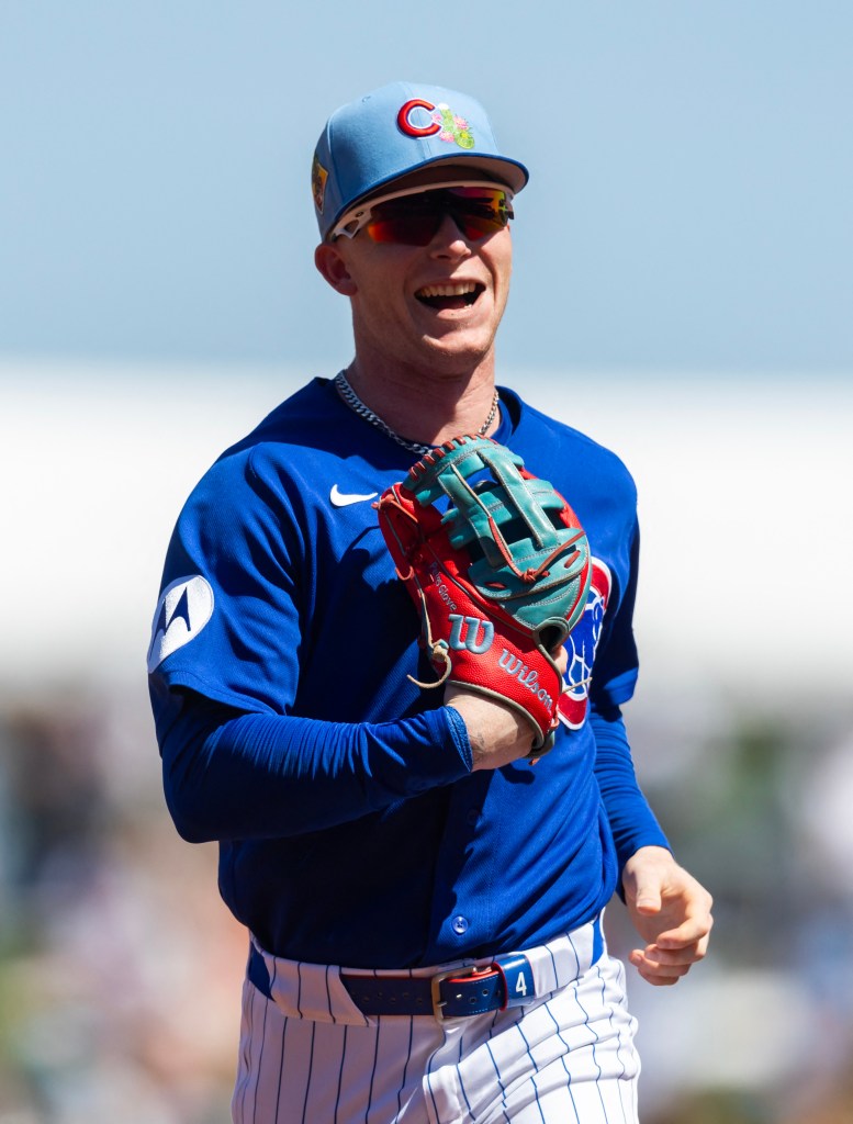 Chicago Cubs outfielder Pete Crow-Armstrong against the New York Yankees during spring training at Sloan Park. 